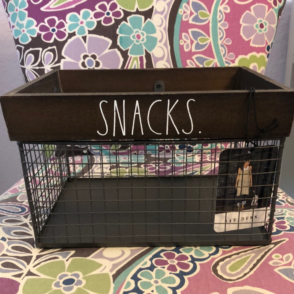 Rae Dunn SNACKS Basket New